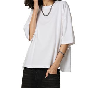 Camiseta de manga larga con hombros caídos de gran tamaño para mujer de peso pesado Logotipo impreso personalizado Patrón sólido 200 Gram Streetwear Style - Product Image 5