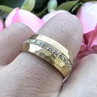 TISHYA DIAMOND Bague de mariage vintage pour homme en argent 925, sertie de moissanite taille ovale, plaqué or rose/or, 12g
