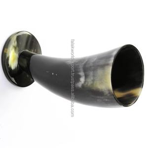 Vaso de chupito de cuerno para beber de búfalo de ágata vikinga con anillo inferior superior de latón, vaso de cuerno vikingo de buey para Mead Ale Fest FWE - Product Image 6