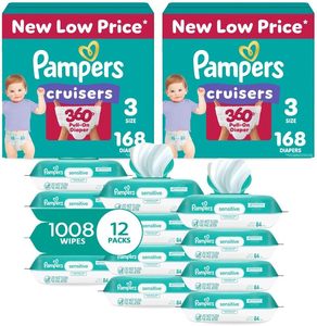 Pampers Pull On Cruisers 360 °   Couches jetables pour bébé taille 5, quantité pour 2 mois (2x 128 unités) avec couches sensibles à base d'eau pour bébé - Product Image 6