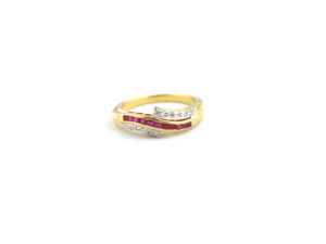 Handmade 925 Sterling <b>Silver</b> Fine <b>Ring</b> Trendy <b>Chunky</b> Two Tone Engagement Gemstone Prong Setting for Wedding and Anniversary - Product Image 4