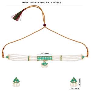 Fashion Jewelry Gold Plated CZ Faux Pearl Bridal Wedding <b>Pendant</b> Collar Choker <b>Necklace</b> Earings Set - Product Image 5