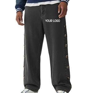 กางเกงยีนส์ทรงหลวมสีดำขายดี เทคโนโลยีป้องกันสีซีดจาง ดีไซน์หรูหรา พรีเมียม เหมาะสำหรับใส่ในช่วงเย็น - Product Image 1