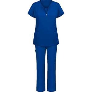 Ensemble d'uniformes d'hôpital à manches courtes en coton Spandex pour femmes - Product Image 5