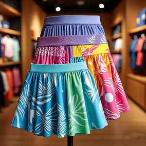กระโปรงสองชั้นพิมพ์ลายกราฟิกโพลีเอสเตอร์100% สำหรับผู้หญิงกระโปรงกีฬาแบบระเหิดแห้งเร็วสำหรับใส่เล่นกอล์ฟ - Product Image 3