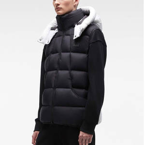 Veste sans manches pour homme en duvet, grande taille, décontractée, unie, chaude pour l'hiver, vente en gros, veste d'hiver 2022 - Product Image 6