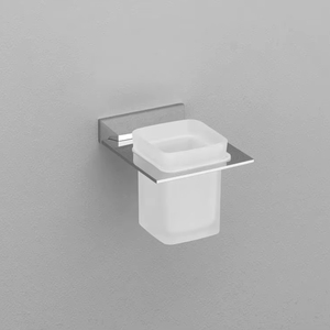 STAINLESS STEEL 304 WITH BRASS AND <b>GLASS</b> TUMBLER HOLDER - Product Image 1