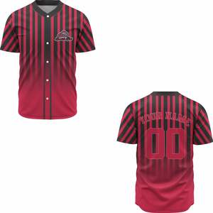 Conjunto de Jersey de béisbol de algodón de alta calidad bordado de botones completos uniformes sublimados personalizados técnicos impresos - Product Image 3