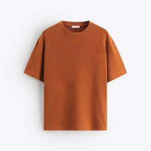 Camisetas de algodón de tela suave de colores personalizados para hombre, camisetas de manga corta con cuello redondo y top de gran tamaño, camisetas personalizadas para hombre - Product Image 1