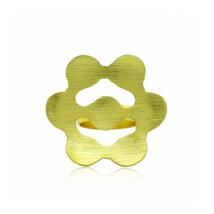 Vintage Fashionable Brass Gold Plated <b>Ring</b> Stylish Statement Jewelry with Inlay for Gift Gemstone <b>Rings</b> - Product Image 1