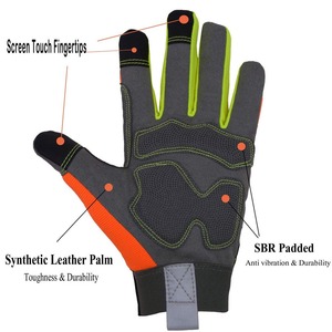 Guantes de cuero de trabajo de calidad superior de alta visibilidad Protección de manos y brazos al mejor precio a la venta - Product Image 6