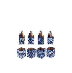 Stylo à incrustation d'os et porte-crayon-gris/blanc et taille personnalisée prix bon marché et utilisation à la main pour un prix bas - Product Image 1