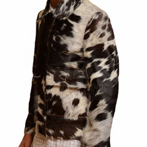 Veste d'hiver en cuir de vachette pour homme, durable, écologique, respirante, avec logo frontal, pour les voyages, le quotidien, la mode urbaine - Product Image 2