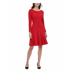 Abito Asimmetrico Rosso Tommy Hilfiger da Donna, Stile Comodo da Ufficio, Taglia 12 - Product Image 1
