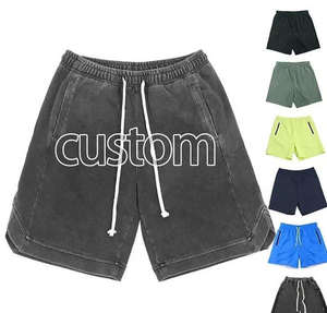 Pantalones Cortos Deportivos para Hombre, Transpirables, Ligeros, Personalizables, Estilo Urbano, Diseño Sólido, Ecológicos, de Poliéster/Algodón - Product Image 2