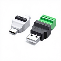 Kit de connecteur USB Type-C sans soudure, câble de charge rapide 66W, accessoires de bricolage, aucun outil de soudure requis, courant élevé 3A