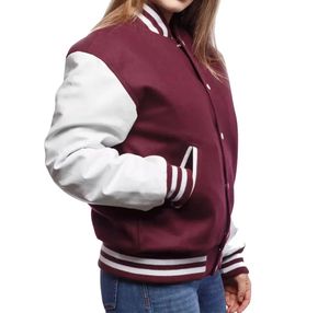 Veste Letterman de printemps à la mode pour femmes manteau de baseball universitaire personnalisé en tissu de taille XL avec décoration de bouton - Product Image 6