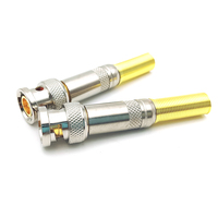 Connecteur de câble coaxial RF mâle BNC sans soudure 50/75 Ohm pour caméra CCTV