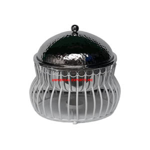 Calentador de comida de diseñador de metal Forma redonda Cazuela de diseñador hecha a mano Última llegada Hotpot de metal - Product Image 4