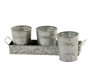 Granja interior al aire libre Caddy indio hecho a mano de Metal galvanizado Caddy para uso multiusos rústico Picnic utensilio titular - Product Image 5