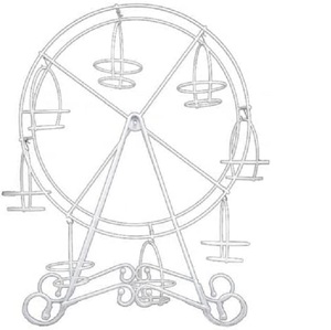 Soporte de Metal de forma redonda con mango para cupcakes, soporte negro para tartas de fiestas de cumpleaños, soporte para tartas de aniversario de boda de primera calidad - Product Image 3