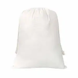 बड़ी क्षमता वाले कॉटन कैनवास ब्लैंक सफेद ड्रॉस्ट्रिंग बैग कस्टम प्रिंटिंग लोगो कैनवास पैकेज बैग पुनर्नवीनीकरण कॉटन ड्रॉस्ट्रिंग बैग