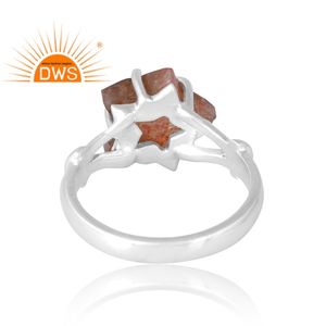 Anillo de piedras preciosas de piedra solar natural de Plata de Ley 925 más vendido, fabricante de joyería personalizada - Product Image 2