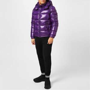 2025 dernière conception veste rembourrée brillante-violet matelassé hommes doudoune hiver Logo personnalisé bouffant hiver doudoune - Product Image 2