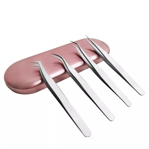 Pointed Stainless Steel False Lash Tweezers for <b>Eyelash</b> <b>Applicator</b> Volume <b>Eyelash</b> Extension Tweezers - Product Image 1