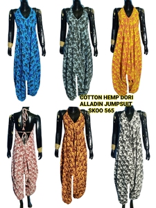 Nouvelle combinaison de style Aladdin en coton chanvre | Taille Dori | Coupe ample | Tissu durable et respirant pour vêtements décontractés Boho - Product Image 5