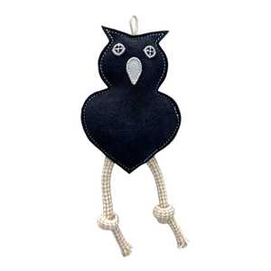 HAUSTIER High Quality Soft Leather Dog Rope Chew Toy Washable Durable Braided Body <b>Stitching</b> for Playtime Chewing All Seasons - Product Image 1