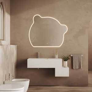 120cm Wall-Hung Bathroom Cabinet with Rota LED <b>Mirror</b> and 2 Drawers Resin Sink Included - Product Image 2