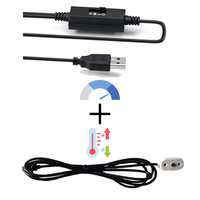 Bas prix 80/120mm manuel 3 vitesses ajuster le débit d'air + ventilateur anti-poussière de contrôle de température à différentes températures pour le refroidissement de l'ordinateur PC