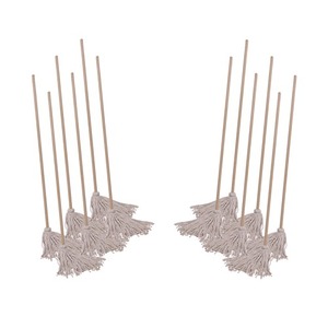 Avenida No. Mopa de 20 cabezales para limpieza de suelos de 54 pulgadas Cepillo con Cabezal de Algodón Blanco y Madera Natural para Uso Doméstico - 6/Caja - Product Image 1