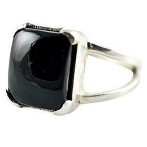 Navya <b>Craft</b> 925 Sterling Silver Handmade <b>Ring</b> with Black Onyx July Birthstone Inlay Custom US <b>Ring</b> for Christmas Gift - Product Image 1