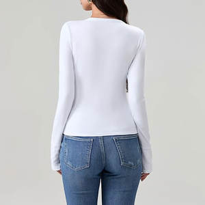 <b>Ladies</b> Light Weight Top Design Women <b>Long</b> Sleeve <b>T</b>-<b>Shirts</b> / Custom Private Label Women <b>Long</b> Sleeve <b>T</b>-<b>Shirts</b> - Product Image 2