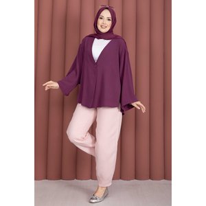 High-Waisted Pink Harem Pants with <b>Elastic</b> <b>Waist</b> and Pockets Breathable Casual Mid-<b>Waist</b> XL <b>Trousers</b> - Product Image 1