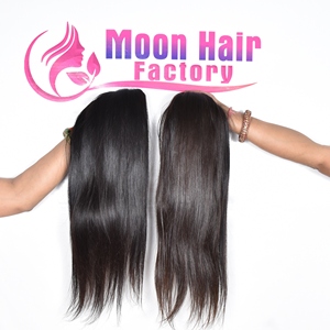 Commandez en ligne maintenant des extensions de cheveux humains lisses non traités Moon Hair, au prix le plus bas, d'un fournisseur indien professionnel pour l'exportation. - Product Image 4
