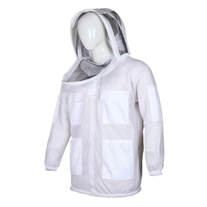 Combinaison de veste ventilée d'apiculture professionnelle avec personnalisation de marque privée en tissu polyester pour une veste d'abeille sûre - Product Image 6
