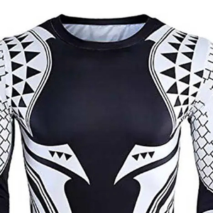 Vêtements anti-UV UPF50 à manches courtes de haute qualité à bas prix pour hommes Rash Guard avec logo personnalisé - Product Image 3