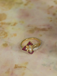 9K Gold Diamond Polki <b>Ring</b> for Women Handmade Ethnic <b>Indian</b> Jewelry Bridal Engagement Wedding Party Wear Fashion <b>Ring</b> - Product Image 5