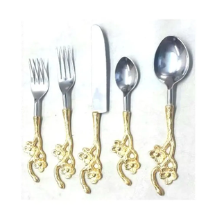 Juego de cubiertos elegantes de acero inoxidable 304 para negocios al por mayor para fiesta, cocina, vajilla de acero inoxidable de primera calidad - Product Image 4