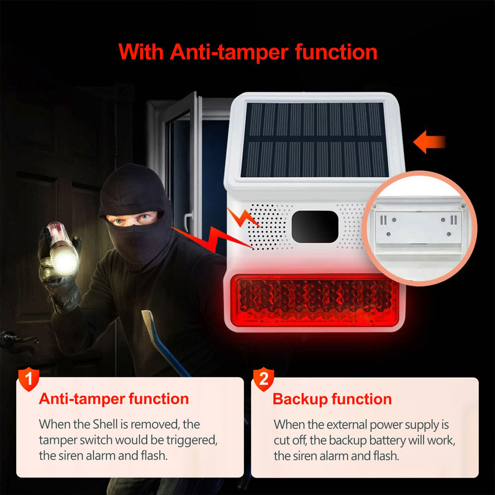 China Manufacture Waterproof Tuya Smart Home Security WiFi Solar Siren with Motion Detection PST-PE523W · image 5
