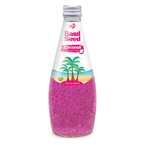 Proveedor al por mayor etiqueta personalizada OEM 290 ml botella Semilla de albahaca bebida agua de coco-OEM bajo MOQ muestra gratis diseño gratis - Product Image 5