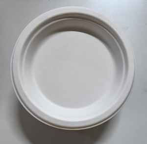 Assiettes à dîner rondes en bagasse de luxe de 9 pouces Vaisselle jetable en fibre de canne à sucre écologique pour restaurants - Product Image 2