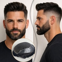 Q6 Base Australie Holly Wood Prothèse Capillaire Homme en Dentelle et PU, Aspect Naturel, Cheveux Humains Indiens, Système de Prothèse Capillaire Masculine
