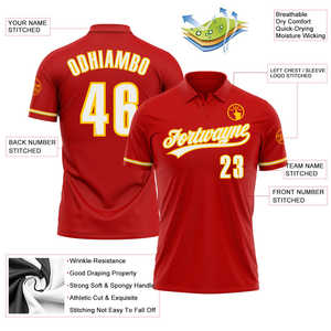 Polo de sport sublimé-Elite Performance Tissu frais et sec Dynamic Stretch Respirant Ventilation Imprimés personnalisables - Product Image 3