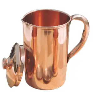 Jarra de bronze com tampa estilo real para servir água potável, utensílios de mesa e bebidas, decoração caseira, jarra antiga de ouro de 1,5 litros, item para presente