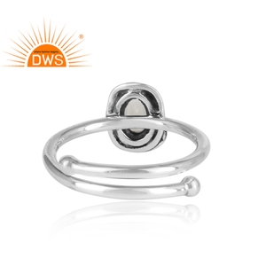 Bagues en argent Sterling 925 en cristal naturel, Quartz ovale, fabrication de bijoux en pierres précieuses - Product Image 4