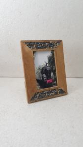 Bois avec cristal améthyste pierre cadre Photo décoration murale miroir mural décor à la maison magasins articles de décoration intérieure design d'intérieur à la maison - Product Image 4